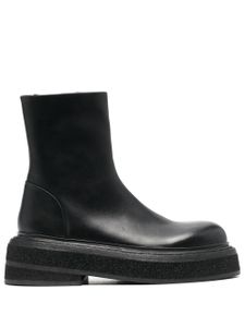 Marsèll bottines en cuir à semelle épaisse - Noir