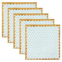 Feest servetten - stippen - 100x stuks - 25 x 25 cm - papier - blauw/goud - thumbnail