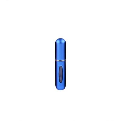 Portable mini aluminium hervulbare parfum fles spray lege cosmetische containers verstuiver capaciteit: 5ml (blauw)