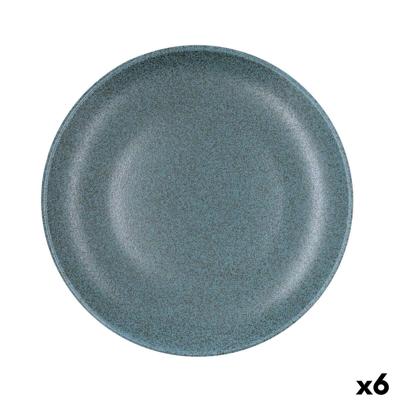 Eetbord Bidasoa Element Hydrozero Blauw Keramisch Ø 27 cm (6 Stuks)