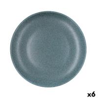 Eetbord Bidasoa Element Hydrozero Blauw Keramisch Ø 27 cm (6 Stuks)