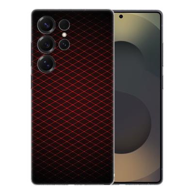 TPU Hoesje Samsung Galaxy S25 Ultra - Geruit Rood Backcover