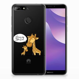 Huawei Y6 (2018) Telefoonhoesje met Naam Giraffe