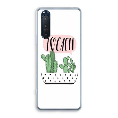 I love cacti: Sony Xperia 5 II Transparant Hoesje