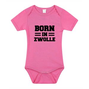 Born in Zwolle cadeau baby rompertje roze meisjes