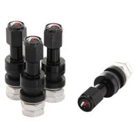 Set ventielen voor band Japan Racing V2 + Logo Zwart Aluminium