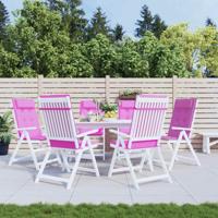 VidaXL Stoelkussens 6 st hoge rug oxford stof roze