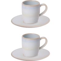 Palmer Espressokop en schotel Barolo 7 cl - 5.3 cm Lichtblauw Stoneware 2 stuks