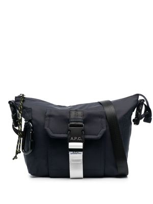 A.P.C. sac porté épaule Treck à fermeture à boucle logo - Bleu