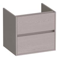 Brauer Adore - Onderkast - 60 cm - met 2 Softclose Lades Greeploos en 1 Sifon Uitsparing - Timber Greige