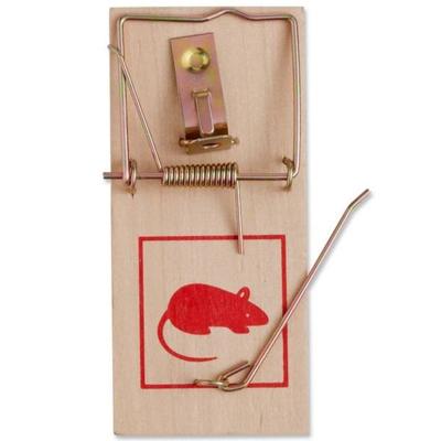 Benson Muizenval - 12x stuks - hout/metaal - 10 x 4,5 cm