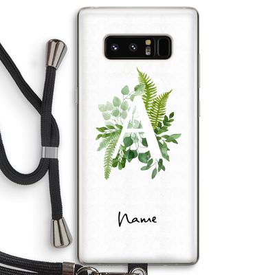 Green Brush: Samsung Galaxy Note 8 Transparant Hoesje met koord
