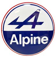 Alpine Logo Emaille Bord 41 cm - thumbnail