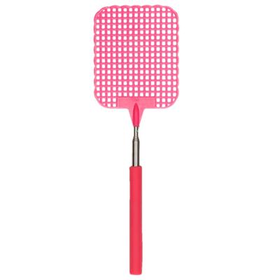 Vliegenmepper - uitschuifbaar - roze - 25 tot 60 cm - telescopisch