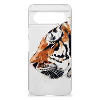 Smartphone hoesje Google Pixel 8 Watercolor Tiger Smartphone hoesje Google Pixel 8 Watercolor Tiger