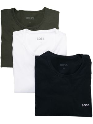 BOSS Drie T-shirts met logoprint - Veelkleurig