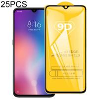 25 stuks 9D volledige lijm volledig scherm gehard glas film voor Xiaomi Redmi 7