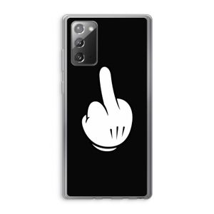 Middle finger black: Samsung Galaxy Note 20 / Note 20 5G Transparant Hoesje