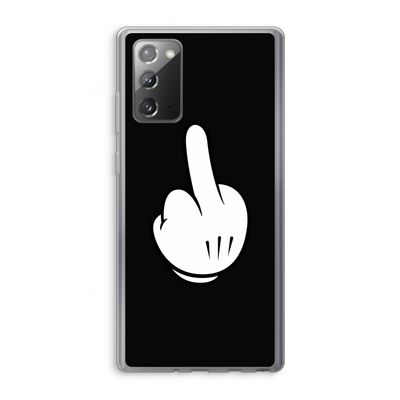Middle finger black: Samsung Galaxy Note 20 / Note 20 5G Transparant Hoesje