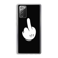 Middle finger black: Samsung Galaxy Note 20 / Note 20 5G Transparant Hoesje