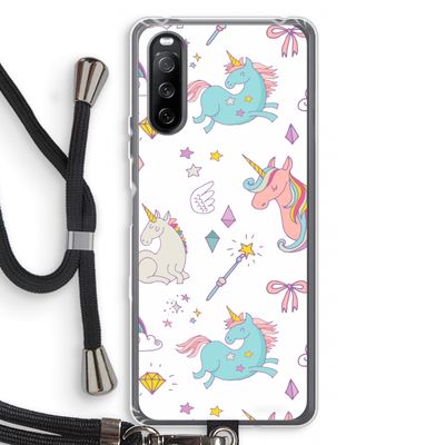 Fantasiewereld: Sony Sony Xperia 10 III Transparant Hoesje met koord