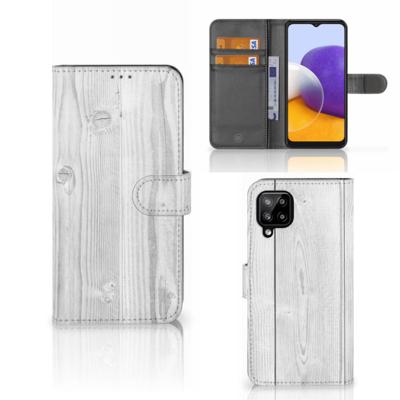 Samsung Galaxy A22 4G | M22 | Book Style Case | White Wood