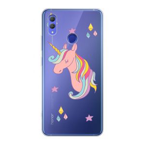 Roze eenhoorn: Honor Note 10 Transparant Hoesje