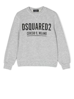 DSQUARED2 KIDS sweat à logo imprimé - Gris