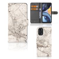 Motorola Moto G22 | Bookcase | Marmer Beige | Portemonnee hoesje
