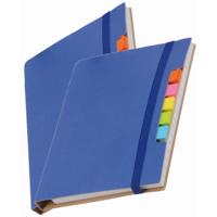Schoolschrift / notitieboekje - Pakket van 4x stuks - A6 formaat - 70 gelinieerde pagina's - blauw -