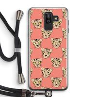 Tijger: Samsung Galaxy J8 (2018) Transparant Hoesje met koord