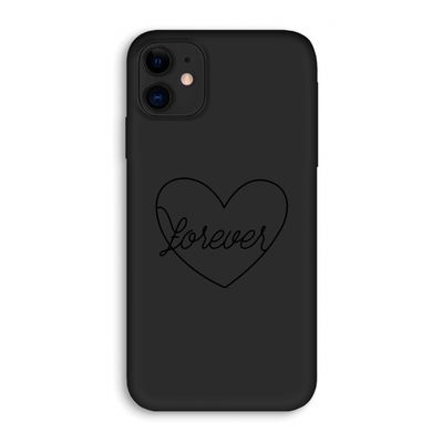 Forever heart black: iPhone 11 Biologisch afbreekbaar hoesje