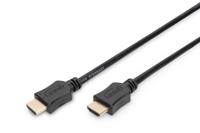 Digitus AK-330107-030-S HDMI-kabel HDMI Aansluitkabel HDMI-A-stekker, HDMI-A-stekker 3.00 m Zwart Audio Return Channel (ARC), Vergulde steekcontacten, Ultra