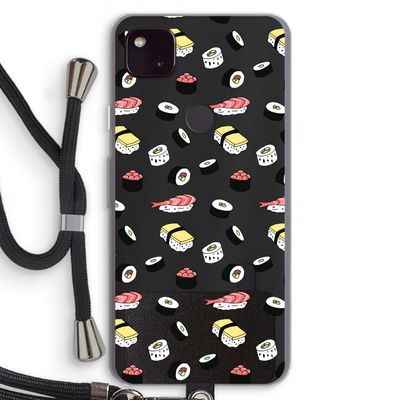 Sushi time: Pixel 4a 5G Transparant Hoesje met koord