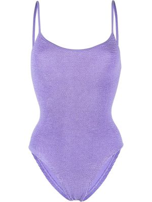 Hunza G maillot de bain Pamela à effet froissé - Violet