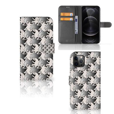 Apple iPhone 12 Pro Max | Telefoonhoesje | Met pasjeshouder | Salamander Grey