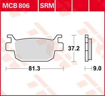 TRW Remblokken, en remschoenen voor de moto, MCB806SRM Sinter maxi scooter