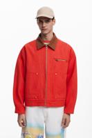 Jas met contrasterende kraag - RED - XL