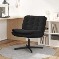 Draaibare Relaxstoel met kussen Anders Zwart 63 x 75 x 76 cm Fluweel Draaibare Relaxstoel met kussen Anders Zwart 63 x 75 x 76 cm Fluweel