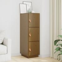 Hoge kast 34x40x108,5 cm massief grenenhout honingbruin