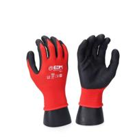 Werkhandschoenen EDM Rood Lycra Nitril Tactiel Industriëlen Maat 10