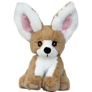 Nature Planet pluche fennec woestijnvos knuffeldier - zittend - 17 cm