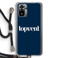 Topvent Navy: Xiaomi Redmi Note 10S Transparant Hoesje met koord