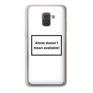 Alone: Samsung Galaxy A8 (2018) Transparant Hoesje