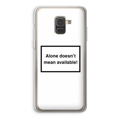Alone: Samsung Galaxy A8 (2018) Transparant Hoesje