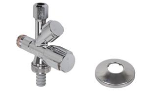 Kirchhoff SCHELL-haakse-apparaataansluiting, chroom, 1/2"ET x 3/4"ET x 3/8"ET x 10 mmQ, zelfdichtend - 35450699
