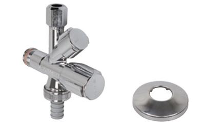 Kirchhoff SCHELL-haakse-apparaataansluiting, chroom, 1/2"ET x 3/4"ET x 3/8"ET x 10 mmQ, zelfdichtend - 35450699