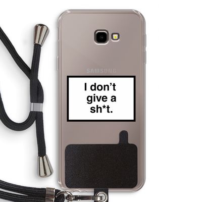Don't give a shit: Samsung Galaxy J4 Plus Transparant Hoesje met koord