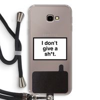 Don't give a shit: Samsung Galaxy J4 Plus Transparant Hoesje met koord