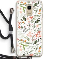 Sweet little flowers: Samsung Galaxy J6 (2018) Transparant Hoesje met koord